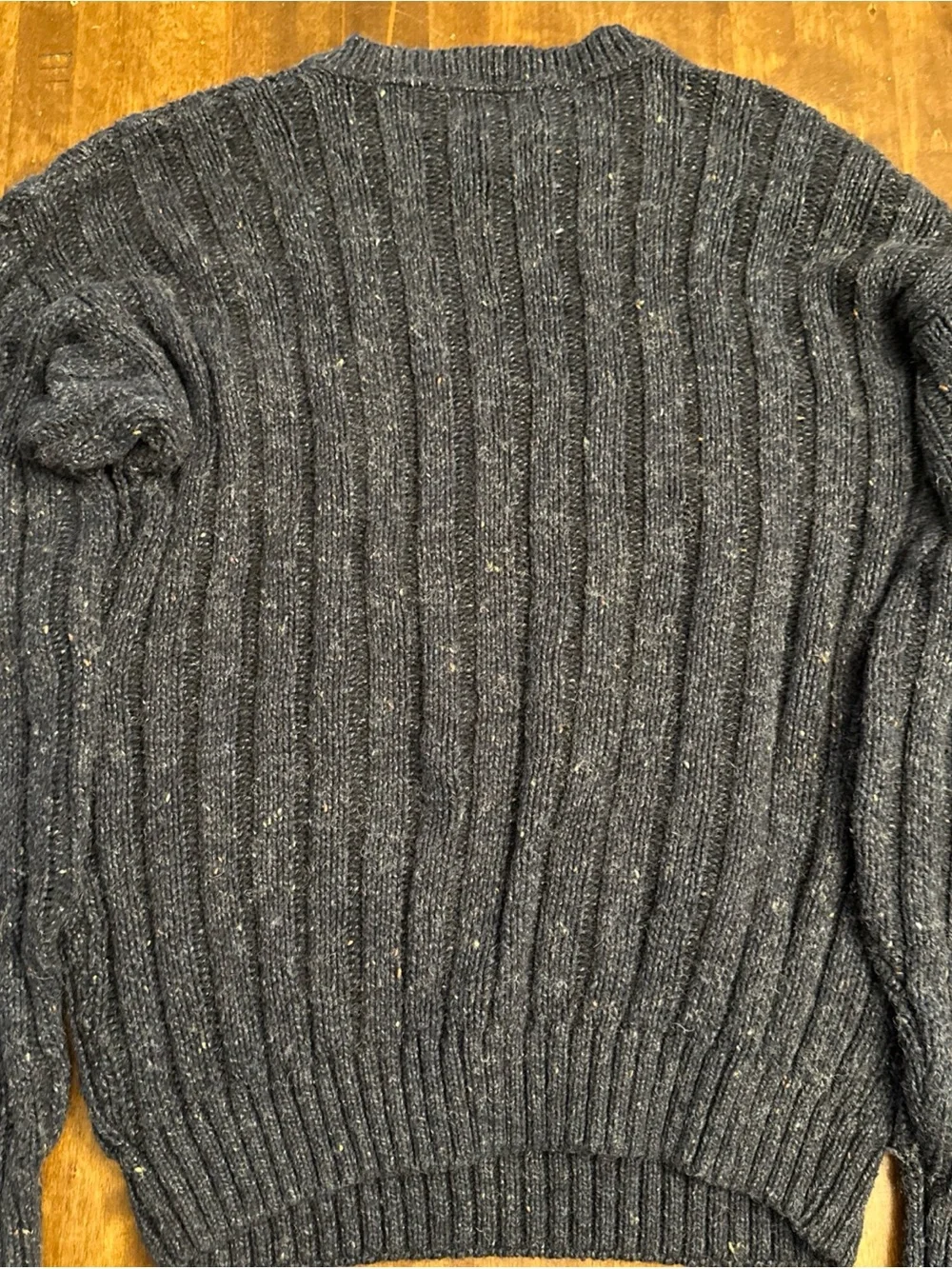 Vtg Northern Isles Fisherman Chunky Knit Sweater Navy Blue Size M
